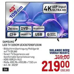 Metro SAMSUNG LED TV 109CM UE43U7090FUXXN Angebot