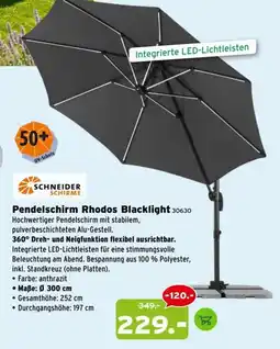Salzburger Lagerhaus Pendelschirm Rhodos Blacklight Angebot