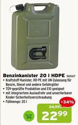 Salzburger Lagerhaus Benzinkanister 20 l HDPE Angebot