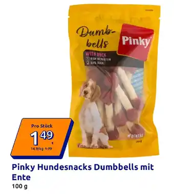 Action Pinky Hundesnacks Dumbbells mit Ente Angebot