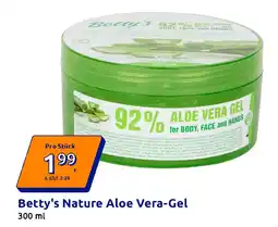 Action Betty's Nature Aloe Vera-Gel Angebot