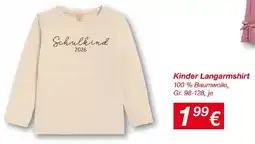 KiK Langarmshirt Einschulung Angebot