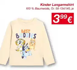 KiK Kinder Langarmshirt Angebot