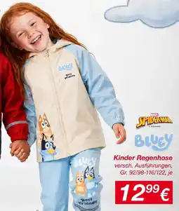 KiK Kinder Regenhose Angebot