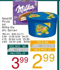 Billa NestlØ Pirulo od. Milka Eis Angebot