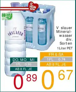 Billa V slauer Mineral- wasser Angebot