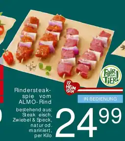 Billa Rindersteak- spie vom ALMO- Rind Angebot