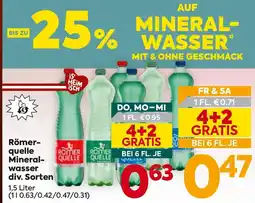 Billa Römer- quelle Mineral- wasser Angebot
