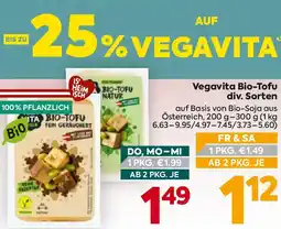 Billa Vegavita Bio-Tofu div. Sorten Angebot