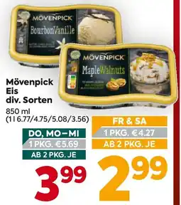 Billa Mövenpick Eis div. Sorten Angebot