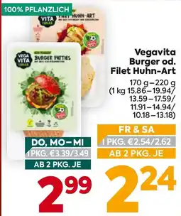 Billa Negavita burger od. filet huhn- Art Angebot