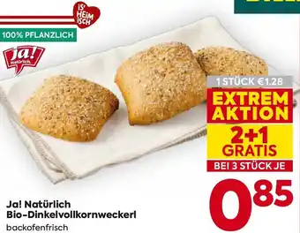 Billa Ja! Natürlich Bio-Dinkelvollkornweckerl Angebot