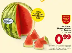 Billa San Lucar Wassermelone im Ganzen Angebot