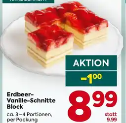 Billa Erdbeer- Vanille-Schnitte Angebot