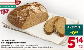 Billa Ja! Natürlich Bio-Roggenvollkornbrot Angebot