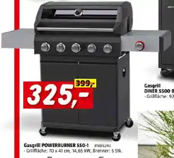 Bauhaus Grillstar Gasgrill Powerburner 550-1 Angebot
