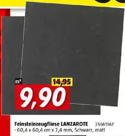 Bauhaus Feinsteinzeugfliese Lanzarote Angebot