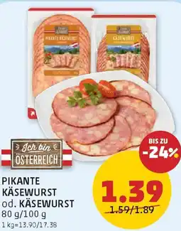 PENNY Pikante käsewurst Angebot