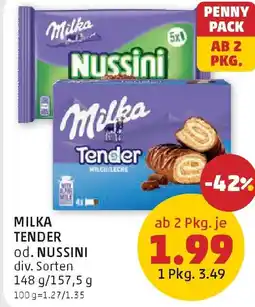 PENNY Milka tender od. nussini Angebot