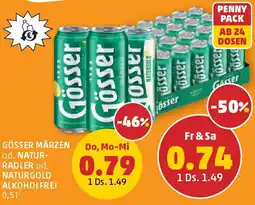 PENNY Gösser märzen od. natur- radler od. naturgold alkoholfrei Angebot