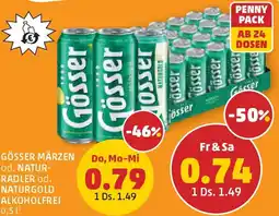 PENNY Gösser märzen od. natur- radler od. naturgold alkoholfrei Angebot