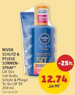 PENNY Nivea schutz & pflege spray Angebot
