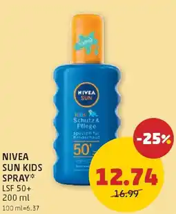 PENNY Nivea sun kids spray lsf 50+ Angebot
