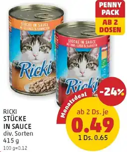 PENNY Ricki stücke in sauce Angebot