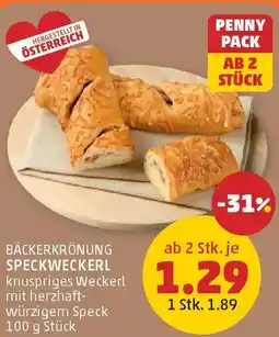 PENNY Bäckerkrönung speckweckerl Angebot