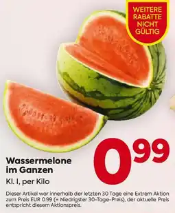 Billa Wassermelone im Ganzen Angebot