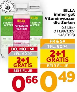 Billa BILLA immer gut Vitaminwasser div. Sorten Angebot