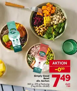 Billa Simply Good Bowl div. Sorten Angebot
