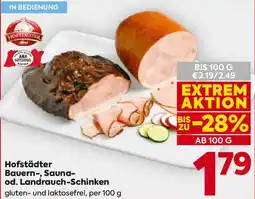 Billa Hofstädter Bauern-, Sauna od. Landrauch-Schinken Angebot