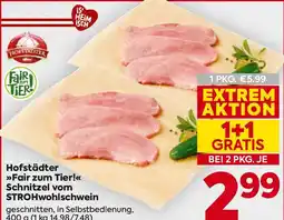 Billa Hofstädter Fair zum Tier! Schnitzel vom STROHwohlschwein Angebot
