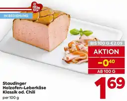 Billa Holzofen-Leberkäse Klassik od. Chili Angebot