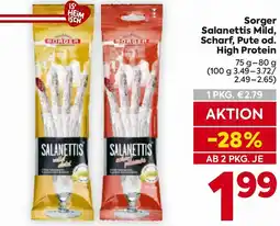 Billa Sorger Salanettis Mild, Scharf, Pute od Angebot