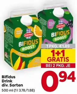 Billa Bifidus Drink div. Sorten Angebot