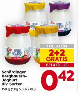 Billa Schärdinger Bergbauern- Joghurt div. Sorten Angebot