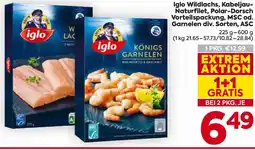 Billa Iglo Wildlachs, Kabeljau- Naturfilet, Polar-Dorsch Vorteilspackung, MSC Angebot