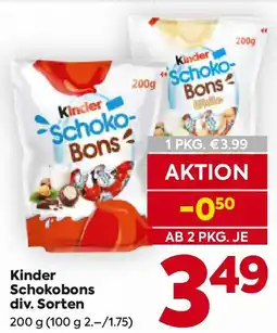 Billa Kinder Schokobons div. Sorten Angebot