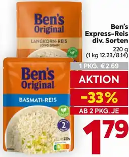 Billa Ben's Original Express-Reis div. Sorten Angebot
