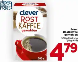 Billa clever Röstkaffee gemahlen Angebot
