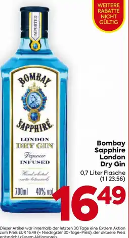 Billa Bombay Sapphire London Dry Gin Angebot