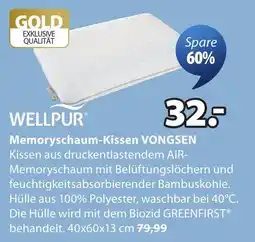 JYSK Wellpur Memoryschaum-Kissen Vongsen Angebot