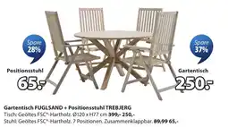 JYSK Gartentisch FUGLSAND + Positionsstuhl TREBJERG Angebot