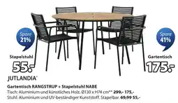 JYSK Gartentisch RANGSTRUP + Stapelstuhl NABE Angebot