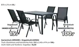 JYSK Gartentisch JERSORE + Stapelstuhl LEKNES Angebot