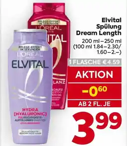 Billa Elvital Spülung Dream Length Angebot