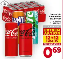 Billa Coca-Cola Limonaden Angebot