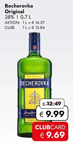 Travel FREE Becherovka Original 38% Angebot